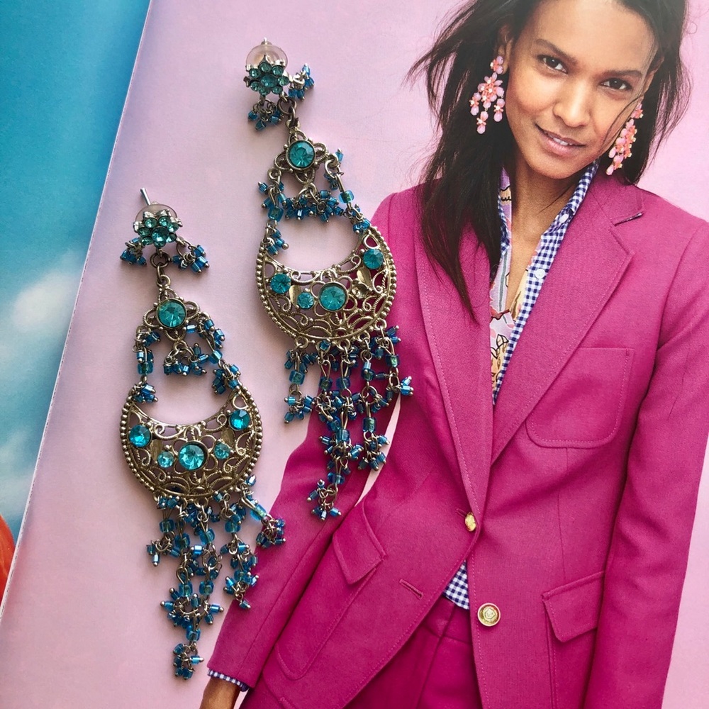 Blue Pageant Earrings